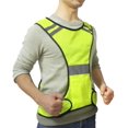thumbnail image 5 of Chaleco reflectante para correr o andar en bicicleta (mujeres y hombres, con bolsillos, equipo para trotar, andar en bicicleta, caminar) Cintura ajustable oso de fresa vestir, 5 of 5