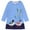 Dark Blue, variant on Herrnalise Autumn Children's Girl's Clothing Tshirt Long Sleeve Cartoon Striped Embroidered Dress