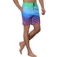 thumbnail image 4 of Pantalones cortos de baño coloridos de verano INSPIRE CHIC para hombres con contraste de color 32 Verde Azul, 4 of 6