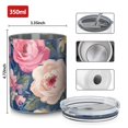 thumbnail image 4 of 12oz Coffee Tumblers Pioneer Flower Floral Print Pattern Stainless Steel Vacuum Insulated Travel Tumbler Coffee Cups Mug with Lid and Straw with Cleaning Brush for Cold & Hot Drinks, 4 of 5