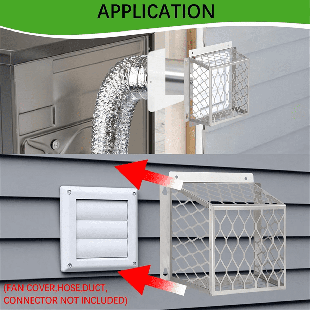 2pcs Dryer Exhaust Guard Vent Cover for 3 to 4 Inch Fan Cover,Ventilation Bird Cage for Bathroom Exhaust Ventilation Fan,2 x Dryer Exhaust Guard Vent Cover,White