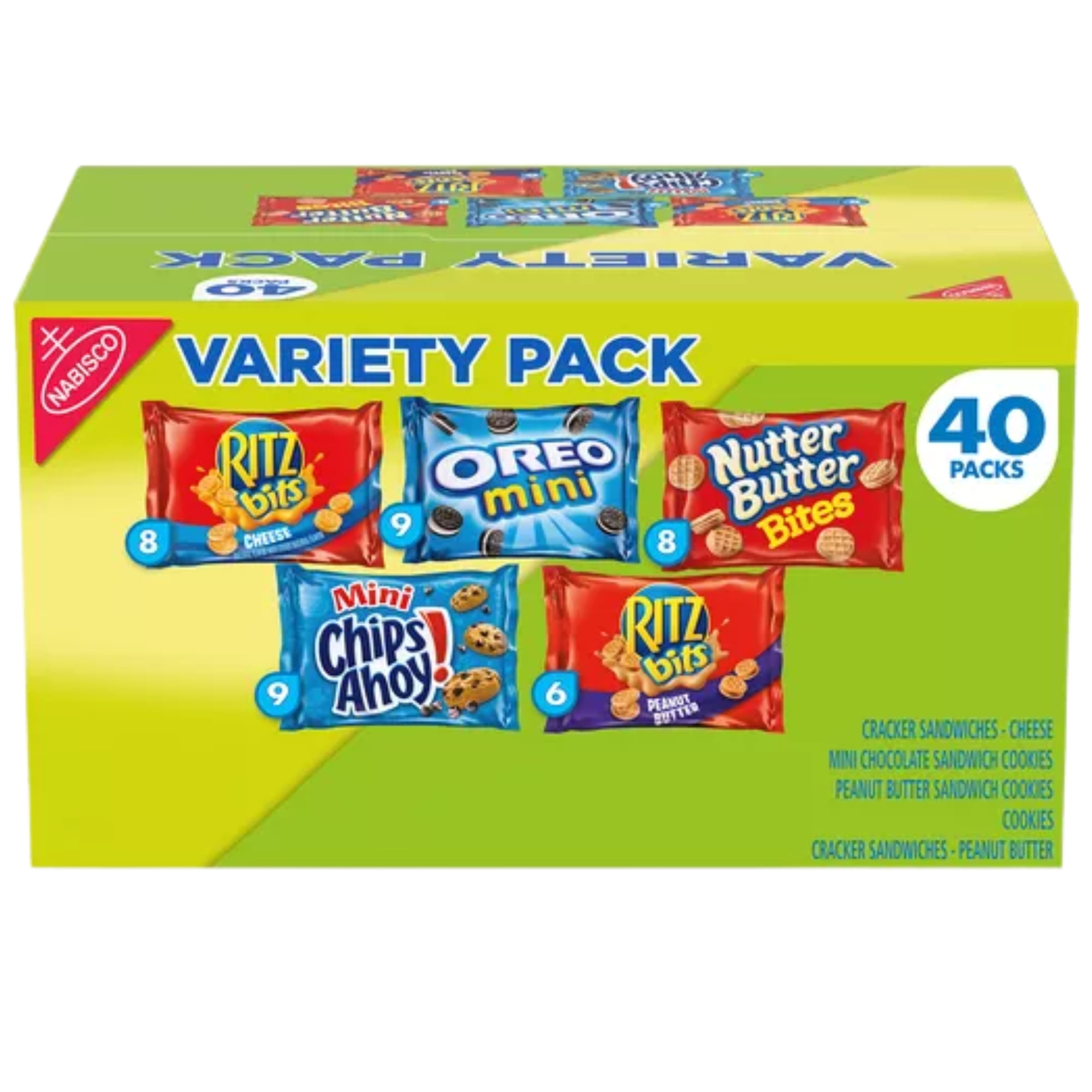 Nabisco Cookie & Cracker, Variety Pack 1oz, Ritz Bits Oreo Nutter