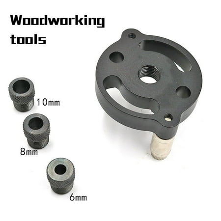 

VeliToy Hole Puncher Durable Vertical Pocket Hole Dowelling Jig Kit Multifunctional DIY Woodworking Tools(Black Round)