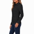 thumbnail image 2 of Womens Button Down Shirts Lapel Long Sleeve Blouses Business Work Shirt Dressy Casual Collared Tops, 2 of 7