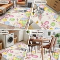 thumbnail image 5 of Easter Grey Bunny Area Rugs 4'x6', Washable Small Throw Rugs for Office Bathroom, Spring Vintage Colorful Eggs Flower Indoor Outdoor Rug Non-Slip Low Pile Carpet Runner Reversible Floor Mats, 5 of 8
