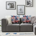 thumbnail image 3 of JRXY 4th of July Pillow Covers Independence Throw Pillow Covers Memorial Day America Patriotic Stripes Stars Trucks Pillow Cases Decorations for Holiday Home Sofa Couch,Set of 2 White, 3 of 6