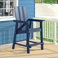 thumbnail image 2 of Sonerlic 2 Peaks Adirondack Chair, Patio Bar Stool Furniture for Outdoors, Navy Blue, 2 of 7