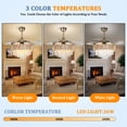 thumbnail image 3 of KPIBEST 42" Luxury Crystal Invisible Ceiling Fan Lamp Remote Control LED Chandelier Gold Home Decor, 3 of 11