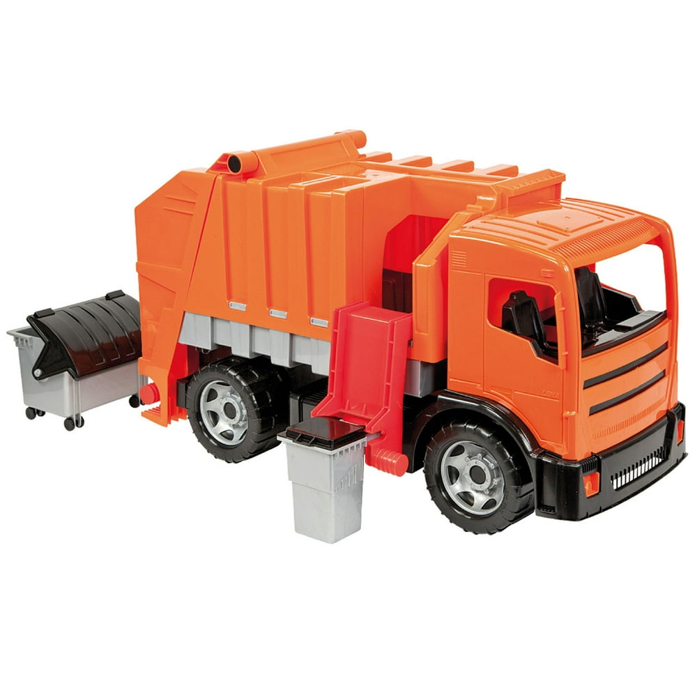 LENA Toys Powerful Giants Garbage Truck, with Dumpster and Trash Bin