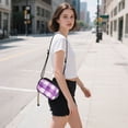 thumbnail image 5 of FORMRS Mini Crossbody Bag for Women Adjustable Rope Shoulder Casual Phone Purse, Purple and White Pattern, 5 of 7