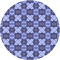 thumbnail image 1 of Ahgly Company Indoor Round Patterned Deep Periwinkle Purple Area Rugs, 6' Round, 1 of 6