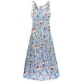 thumbnail image 1 of Small Womens Dress Blue Fields Designer Print Sleeveless Square Neck Princess Cut, 1 of 4