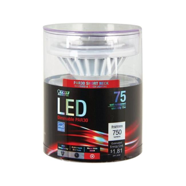 Feit Electric PAR30S830LEDG11 15 watt LED Short Neck PAR30 Light Bulb  750 Lumen