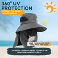 thumbnail image 4 of Orolay Unisex Hat Out door Sun Hat with 53+ UPF Protection Wide Brim Fishing Hat with Neck Flap and Mask Summer Hat for Men and Women,Beige, 4 of 5