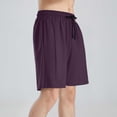 thumbnail image 4 of Men's Casual Athletic Running Solid Color Shorts, Quick Dry Gym Workout Elastic Waist Shorts with Pockets, 4 of 7