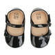 thumbnail image 1 of Zapatos de bebé con lazo de PU artificial, decoración, lisos, elegantes, de princesa, para bebés recién nacidos de 6 a 12 meses, color negro, 12 cm/4,7 pulgadas, 1 of 15