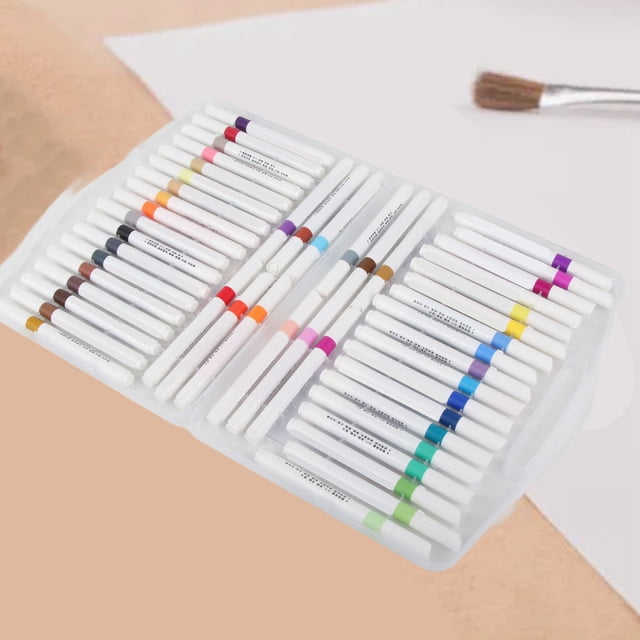 Acrylic Paint Marker Pens, Acrylic Markers Ergonomic Design 48 Colors Smoothly Writing For Ceramic For Stone For Kids