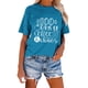 thumbnail image 4 of Blusa de Manga Corta Cuello Redondo Impreso Señoras Casual Top, Blusa Ligera de Poliéster para el Trabajo, la Fiesta Y Toda la Temporada de Uso Diario, 4 of 4