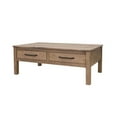 thumbnail image 2 of Benjara Umey 53 Inch Coffee Table, 2 Drawers, Light Natural Brown Wood Frame, 2 of 5