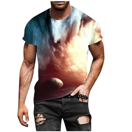 

Trench Coats for Women Fleece Jacket Women Men Short-Sleeved Printed Color Buttons Trendy Cardigan Casual T-Shirt Tops Womens Cardigan Sweaters Clearance Varsity Jacket Women Yellow 5XL