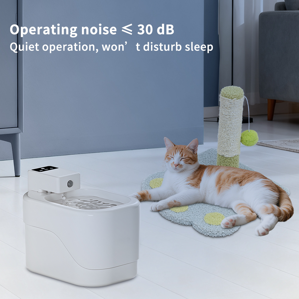 Water Fountain + Scratching Tower for Pet Cats Dogs, Automatic Water Dispenser 2L Capacity Super Mute Low Noise