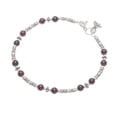 thumbnail image 5 of NOVICA Garnet beaded bracelet, 'Antique Hill Tribe', 5 of 9