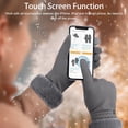thumbnail image 3 of Winter Gloves  for Women Warm Touchscreen Gloves Thickened Cold Weather Texting Gloves Casual Outdoor Sports Gloves for Women - Grey, 3 of 8