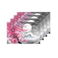thumbnail image 4 of MKHERT Landscape with Cherry Blossom Sakura and Mountain Placemats Table Mats for Dining Room Kitchen Table Decoration 12x18 inch,Set of 4, 4 of 4