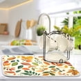 thumbnail image 5 of Yayeee Dish Drying Mat for Kitchen Counter 16"x18" Microfiber Absorbent Pad, Beige Retro Leaves, 5 of 7