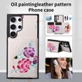 thumbnail image 4 of TECH CIRCLE Wallet Case for Galaxy S24 Ultra ,PU Leather Flip Protective Stand Flowers Floral Women Girls Case Card Holder Wristlet Mirror Shoulder Purse Case for Galaxy S24 Ultra 6.8" 2024,White, 4 of 10