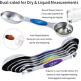 thumbnail image 4 of Square 17-Piece Measuring Cups and Magnetic Spoons Set, 8 Stainless Steel Measuring Cups, 8 Double-Sided Magnetic Measuring Spoons & 1 Leveler for Cooking and Baking, 4 of 8