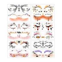 HHBEAUTY Halloween Eye Shadow Temporary Tattoos Eyeliner Tattoo Stickers Spider Web Bat Pattern Eyeliner Fake Tattoos for Women Men Face Eye Makeup Halloween Decals Party Supplies