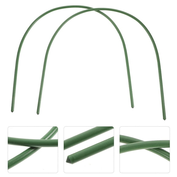 STOBOK 5Pcs Garden Hoops For Row Cover Green Plastic Protect Plants From Insects Arch Shaped