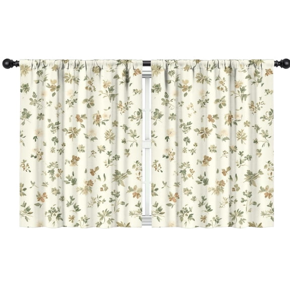 Blackout Kids Curtains,Pioneer Floral Pattern Childrens Insulated Curtains Set Of 2,Bedroom Essentials,Toddler Room Decor 42x54in(106x137cm)