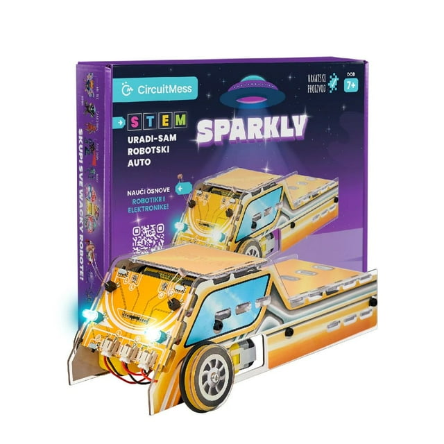 CircuitMess STEM Adventure - Voiture Robot Brillante, Voiture Robot DIY - Kit d'Apprentissage Éducatif Programmation Ou Codage pour 7 Ans et Plus