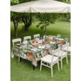 thumbnail image 4 of Outdoor Tablecloth with Umbrella Hole for Patio/Picnic/Party/Camping, Green Cactus Waterproof Table Cloth Rectangle Table Cover Washable, Summer Watercolor Botanical Wooden Grain (54"x 80"), 4 of 8