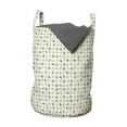 thumbnail image 1 of Winter Laundry Bag, Little Triangular Xmas Pine Trees in Shades of Green Retro Holiday Elements, Hamper Basket with Handles Drawstring Closure for Laundromats, 13" x 19", Multicolor, by Ambesonne, 1 of 4