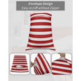 thumbnail image 7 of Red Striped Pillow Covers Queen Size 2 Pack, Christmas Farmhouse Red White Stripes Soft Bed Throw Pillowcases Breathable Cooling Long Lumbar Body Pillow Sham Cover for Bed Sofa 20''x30'', 7 of 7