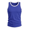 thumbnail image 6 of Clossjun Men's Tank Top Slim Fit Muscle Contrast Sleeveless Shirts Lightweight Breathable Blouses For Gym Workout Sports Royal Blue L, 6 of 6