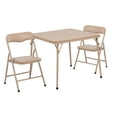 thumbnail image 1 of Kids Tan 3 Piece Folding Table and Chair Set, 1 of 8