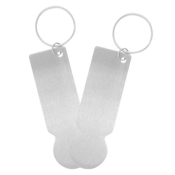 WASHWEPE 2Pcs Silver Quarter Shape Stainless Steel Shopping Trolley Tokens for Supermarket Use