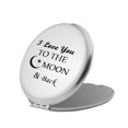 thumbnail image 1 of Espejo De Maquillaje Plegable De Viaje Espejo De Aumento De Metal I Love You To The Moon Back Espejos Compactos Para El Día De La Madre Cumpleaños Navidad Moyic CE006163-00, 1 of 6
