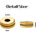 thumbnail image 3 of 200pcs 6mm Flat Round Spacers Beads Alloy Rondelle Beads Disc Spacer Bead Loose Beads for DIY Bracelet Jewelry Crafts Making Accessory, Antique Gold, 3 of 7