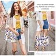 thumbnail image 6 of Gocvo Canvas Tote Bags for Women, Large Multi-Pocket Shoulder Handbag, Crossbody Messenger Bag, Purple Butterfly, 6 of 6