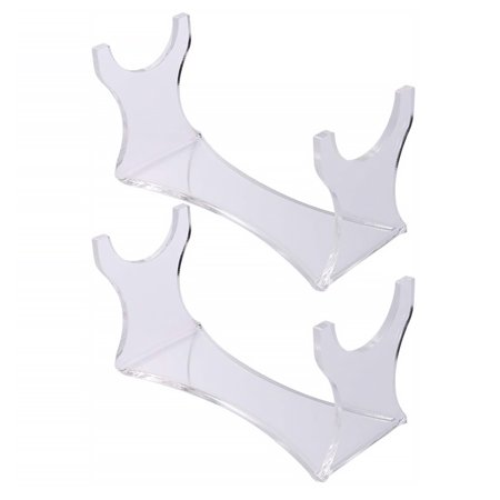 2 Pieces Display Rack Clear Black U-shape Acrylic Racks Horizontal ...