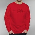 thumbnail image 3 of Men's 330g 100% Cotton Dropped Shoulder Crew Neck Sweatshirt-Heartbeat, 3 of 15