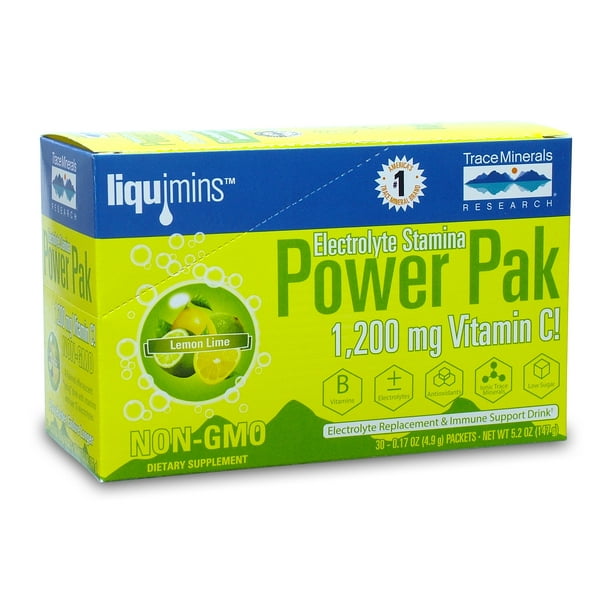 Electrolyte Stamina Power Pak Lemon Lime Trace Minerals 30 Packet