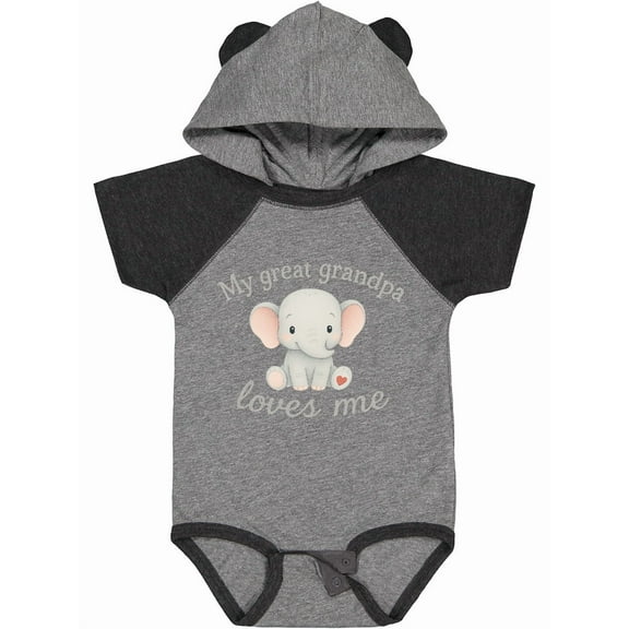 Inktastic My Great Grandpa Loves Me Elephant Boys or Girls Baby Bodysuit