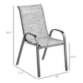 thumbnail image 2 of Outdoor Stackable Patio Dining Chairs Set of 4,High Back Outdoor Patio Chairs with Breathable Mesh Seat,Metal Frame for GardenLawn Backyard, 2 of 7