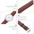 thumbnail image 5 of WRITWAA Men's Brown Thin Quartz Wristwatch Casual Business Watch Comfortable Strap, 5 of 8